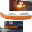 HECASA Corner Parking Signal Light Compatible with 2003-2025 Chevy Chevrolet Express/GMC Savana Van (No Light Bulb) Replace for GM2521188 Side Marker Parking Turn Signal Lamp Passenger Side RH (Right)