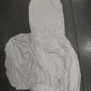 50pcs Pleated Skirt Spandex White Chair Cover Hotel Banquet Party Events Wedding Decoration Seat Protector Slip Covers