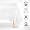Ragnhild 3 Pack White Paper Tablecloths for Rectangle Tables, 3 Ply Paper Disposable Table Cloths for Parties, Bulk Rectangle Party Table Cover for Birthday, Wedding, Anniversary, Banquet, 54x108Inch