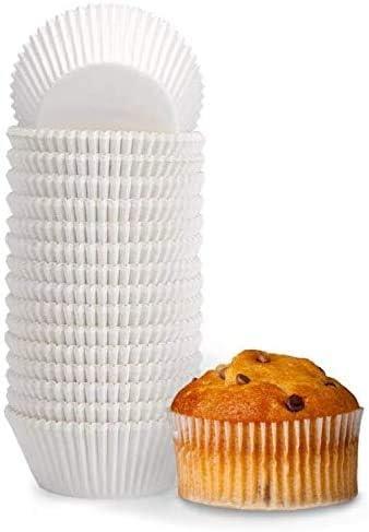 Happy Sales Giant Baking Muffin Cups Liner, White, Pack Of 500, 3.75x 2.75 x 2