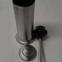DOWRY Anti-Hand Off Toilet Plunger with Holder for Bathroom, Powerful Efficient Force Suction Cup, Heavy Duty, Deep Cleaning, Nickel Brushed