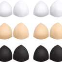 Awpeye Bra Pads Inserts 6 Pairs, Bra Cups Inserts, Removable Breast Enhancers Inserts for Women (Beige, Black, White)