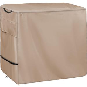 Outdoor Dining Cart Cover - Heavy Duty Waterproof Cover for Royal Gourmet Cart Flattop Worktable, Coverage Includes Outdoor Utility Cart,Tabletop Griddle and Propane Tank.Khaki (47"x24"x39")