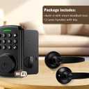 Front Door Lock Set, WiFi Keyless Entry Door Lock Deadbolt with Handle Set, Lever Handle, Same Key