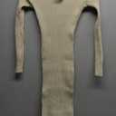 Maternity Dress Long Sleeve V Neck Knit Stretchable Sweater Dresses Pregnancy Clothes for Photoshoot Baby Shower, XL