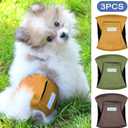 Paw Legend Washable Dogs Diapers Male Dog Belly Bands for Male Dogs Diapers Reusable Puppy & Doggie Diapers Male (3 Pack, Medium)
