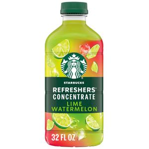 Starbucks Refreshers Concentrate Lime Watermelon, Refreshing Drink, Cold Drinks 32 fl oz (EXP 07/31/26)