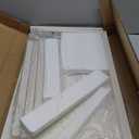 Sofa C Side End Table Wood Accent Couch Coffee Tray Snack Notebook Laptop Holder Over Bed Stand Reading Desk White Color 22x14x27 Inch Space Saving for Living Room Bedroom