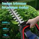 NANWEI 20V Cordless Hedge Trimmer, 2x4.0Ah Batteries & Charger, Brushless Motor, 20-Inch Dual-Action Blade, 3/4-Inch Cut Capacity, 2-Speed Lightweight Hedge Cutter Pruning Shears for Garden Yard