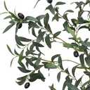 JUSTOYOU Olive Trees Artificial Indoor, 6FT Tall Faux Olive Tree Artificial Plants Potted Tree with Wood Branches and Fruits for Living Room, Bedroom, Office Modern Home Decor