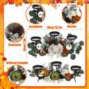 Thanksgiving Centerpieces for Table with 3 Candle Holders Thanksgiving Table Decorations Fall Harvest Decor with Pumpkins for Home Fireplace Mantel