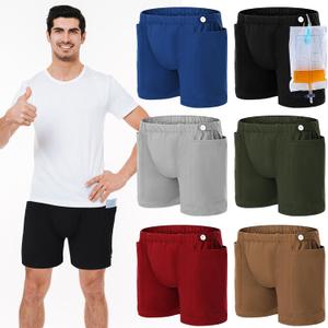 Timgle 6 Pcs Urine Bag Pants, Incontinence Care Catheter Underwear Urinate Drainage Bag Pants, Ostomy Drainage Care Trousers Underwear for Abdominal Surgeries Patient Incontinent People, Double Pocket