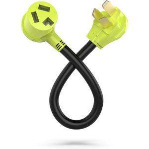 Dryer Adapter 3 Prong to 3 Prong NEMA 10-50P Male to 10-30R Female, 1.5FT 3-Prong Dryer Adapter Plug for 50 Amp and 30 Amp, RV EV Generator Stove Plug STW 10/3 AWG(125/250V)