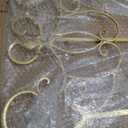 Gold Easel Stand for Sign, Adjustable Height Metal Easel Display Stand with Chain Support, Heavy Duty Easel for Sign, Wedding, Picture Frame, Mirror. (No Installation Required)