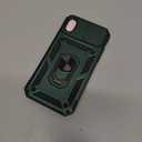 for iPhone XR Case, iPhone XR Phone Case with 2X HD Screen Protector + Slide Camera Cover,[Military Grade] 16ft. Drop Tested Protective Case with Magnetic Ring Kickstand, Pine Green