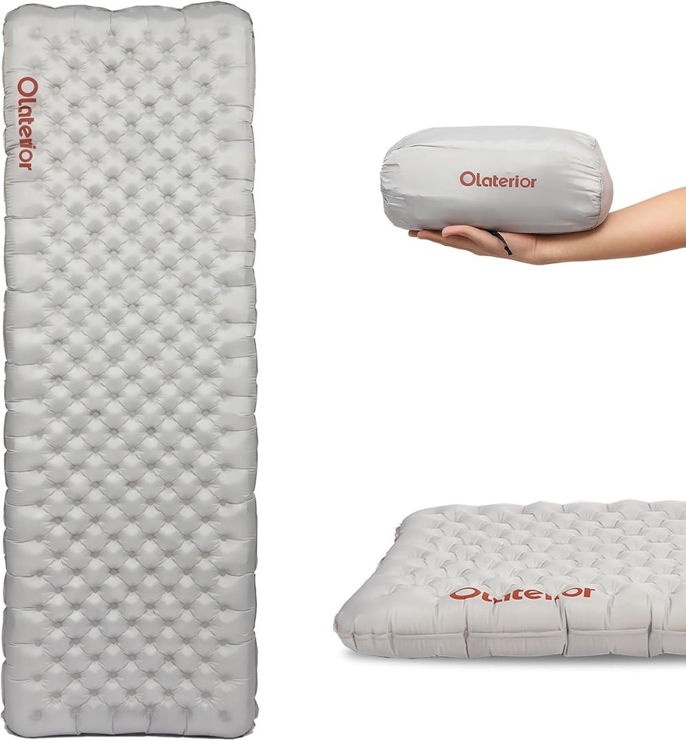 Ultralight Sleeping Pad 28oz, 7.2 R Insulated Inflatable Sleeping Pad, Lightweight Sleeping Mat for Camping, Hiking, Backpacking, Climbing with Inflatable Bag, Regular (70.9  23.6in) (White)