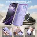 Ktele Magnetic for iPhone 16 Pro Max Case [Compatible with Magsafe] [Premium Silicone Satin-Smooth Touch] Slim Shockproof Anti-Scratch Microfiber Lining Case, 6.9 inch, Light Purple