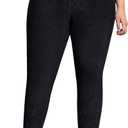 Plus Size Ankle Jeans for Women Pencil Women Jeans Capri Length Black High Waist Skinny Denim Mom Jeans Pants (Plus-Size, 4XL, 20W,Black1) (Black)