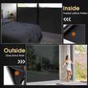 Coavas Blackout Window Privacy Film, Total 100% Light Blocking Window Tint for Home, Black Out Cover Room Darkening, Static Cling Removable Frosted Glass Door Coverings, 17.5 x 78.7 Inch, Blackout