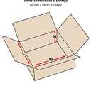BOX USA 16146 Flat Corrugated Cardboard Box 16" L x 14" W x 6" H, Kraft, For Shipping, Packing and Moving (Pack of 25)