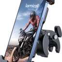 Lamicall Motorcycle Phone Mount, Bike Phone Holder - Upgrade Quick Install Handlebar Clip for Bicycle Scooter, Cell Phone Clamp for iPhone Air, 17 16 15 Pro Max, Galaxy, 4.7-6.8" Phones, Orange