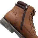 DECARSDZ Men's Fashion Lace-up Casual Chukka Boots for Men Zipper Boot (9.5, Brown-fur)