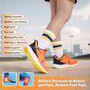 Men's Orthopedic Road Running Shoes: Comfortable Casual Plantar Fasciitis Arch Support Athletic Sports Sneakers, Orthotic High Arch Cushion Tennis Gym Work Walking Shoes for Foot Heel Pain Relief (8, W2-orange)