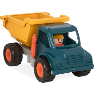 Battat Yellow Dump Truck Classic Toddler Trucks Kids Construction Toys Soft Rubber Wheels 18+ Months Dump Truck