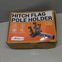 Hitch Flag Pole Holder, 90Adjustable & Quick Detach, 3 Triple Truck Flag Pole Mount for Jeep, Truck, Trailer, RV, Camper- Fit Standard 2" Hitch Receiver, Heavy Duty, Powder-Coated Finish