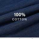 roswear Jean Shirt for Women Button Down Shirts Denim Tops Western Fall Outfits (Blue, L)