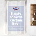 Clorox Shower Curtain Liner, Premium Medium-Weight Durable Waterproof 6g PEVA for Bathroom with Weighted Magnets, Extra Long 54" x 78", Frosty 1 Pack