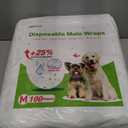 Dog Diapers Male Disposable Super Absorbent, 100 Count, Male Dog Wraps Leak Proof, Ultra Dry & Breathable, Medium