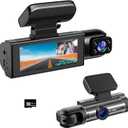 Dual Dash Cam Front and Rear with 64GB Card, 1080P HD IR Night Vision Dash Camera for Cars, G-Sensor Car Dashcam Cameras, 3.16IPS Screen, 24/7 Parking Monitor, Loop Recording, 170 Wide Angle