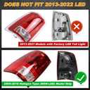 Tail Light Halogen Type Compatible With 2009-2018 Dodge Ram 1500 2500 3500 NON-LED Model Driver and Passenger Side Taillight Rear Lamp Assembly with Bulbs # 55277415AD 55277414AE