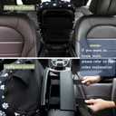 Center Console Dog Car Seat Safe Travel for Small Dogs Under 15 lbs Detachable Washable Pet Carrier with Storage Pockets & Safety Leash,Black