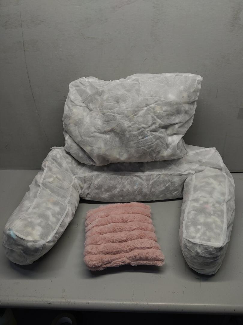 Reading Pillow without Cover and Small Pink Pillow