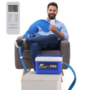 Cold Therapy Machine System with Programmable Timer Remote Control, Shoulder Ice Machine for Surgery Recovery, Large Shoulder Compression Pad, Quiet Pump, Strong Cryotherapy Pain Relief and Treatment