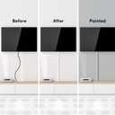 EVEO Cable Hider - One Cord Hider 300 Cord Cover Wall Cable Hider, Cable Concealer, Wire Hiders for TV on Wall. Cable Management, Cord Hider Cable Raceway Wire Covers for Cords (White, Small)