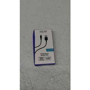 zgear 4' micro Usb data cable bk ea