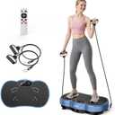 Vibration Plate Exercise Machine - 300 lbs Weight Capacity, 120 Speed Levels, 9 Workout Modes for Home Fitness, Muscle Toning & Weight Loss (Blue)