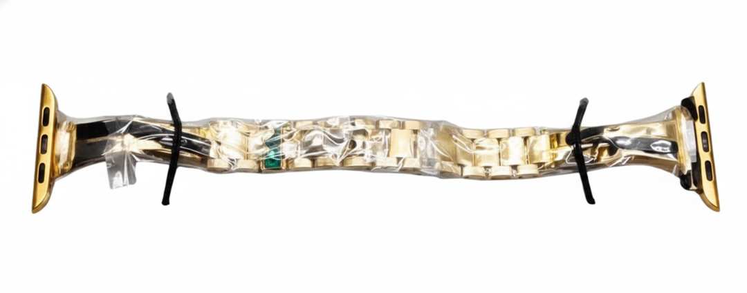  Newlibery Gold Slim Watch Band for Women Compatible with Apple Watch 42mm(S3/2/1)/44/45/46/49mm Designer Bling Dressy Bracelet Adjustable Metal Strap for iWatch Series 10/9/8/7/6/5/4/SE 3/2/1/Ultra