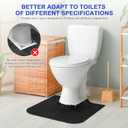 Upgrade Round Commode Potty Training Mats for Boys, Potty Training Toilet Rugs, Toilet Rugs u Shaped Washable,Toilet mats for Bathroom(4 Pack, Black)