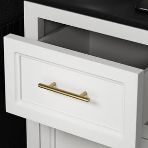 Haidms 20 Pack | 3 Inch Cabinet Handles Gold Stainless Steel Kitchen Drawer Pulls Cabinet Pulls 5 Inch Length, 3 Inch Hole Center