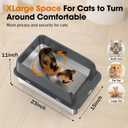 2PACK Stainless Steel Litter Box, Extra Large Litter Boxes for Big Cats, XL Metal Cat Litter Box with Lid High Sides, Anti-Urine Leakage, Non-Sticky, Scoop Included