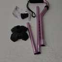 KINGGEAR F1 Walking Stick, Walking Cane for Women & Men, Self Standing Walkers for Seniors with Wrist Strap, Lightweight & Sturdy Offset EVA Handle and Large Quad Base (Pink)