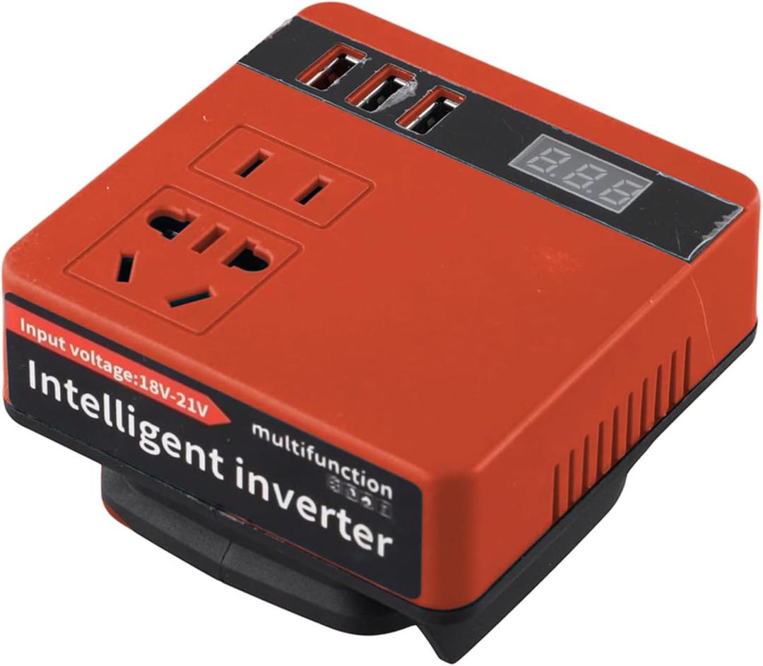 Battery Powered Outlet  Mini Charger Adapter Transformer for Outdoor & Home | Mobile Power Inverter with LED Display, Lightweight Electric Power Hub for Camping Gear, Travel Asentials, emergncy (2)