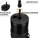 Tumbler with Lid and Straw 20oz, Stainless Steel Vaccum Insulated Water Bottle, Spill Proof Water Bottle with Retractable Straw, Travel Coffee Tumbler for Car Cup Holder - Leak Proof