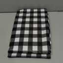 Fitable Black and White Checkered Tablecloth with Elastic - 30"x96" - Waterproof Vinyl Fitted Picnic Table Cover with Flannel Backing, Rectangle Outdoor Tablecloth for 8 Foot Table, Folding Table