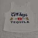 Western Cowgirl Tank Tops Women Country Music Crop Top Sleeveless Cowboy Graphic Cami Shirt Large