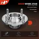 A-Premium 2 x Rear Wheel Bearing and Hub Assembly with ABS Ring & 4-Lug Compatible with Hyundai Accent 1997 1998 1999